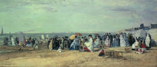 trouville_plage La plage de Trouville par Eugène Boudin