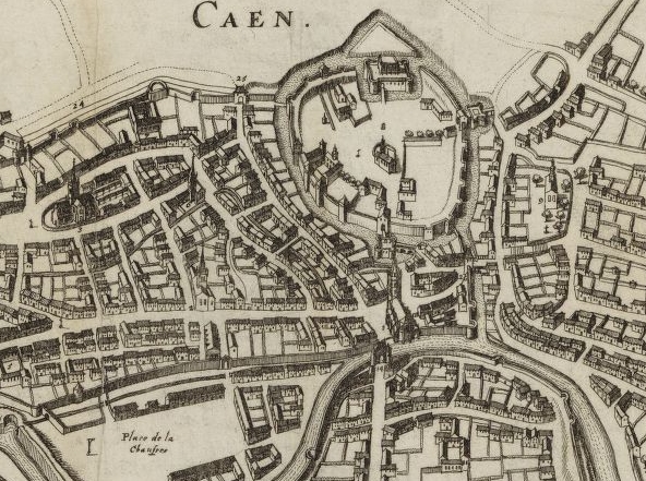 caen_1600 Plan de Caen