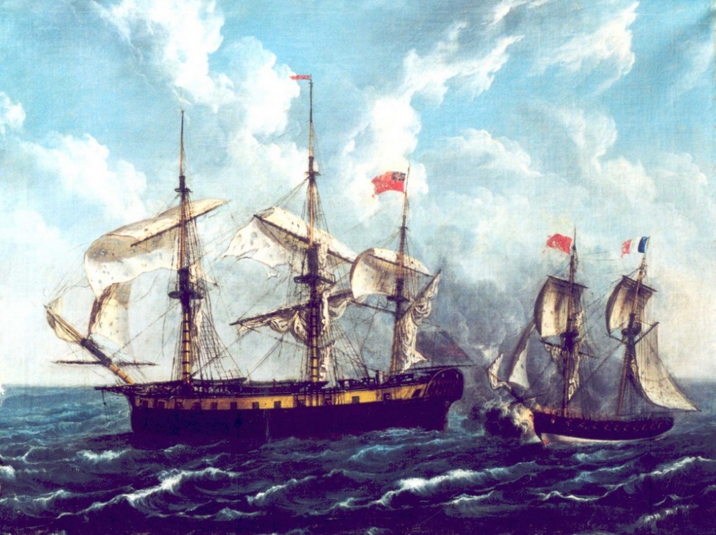 combat_corsaire Combat naval. Musée du Vieux Granville