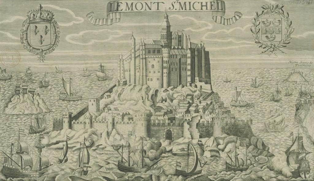 Représentation gravée du Mont-Saint-Michel